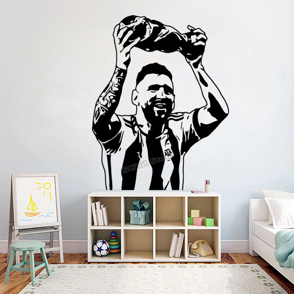 Messi Wandaufkleber Vinyl Aufk – Sports Equipment Poster Bewertung und Preis